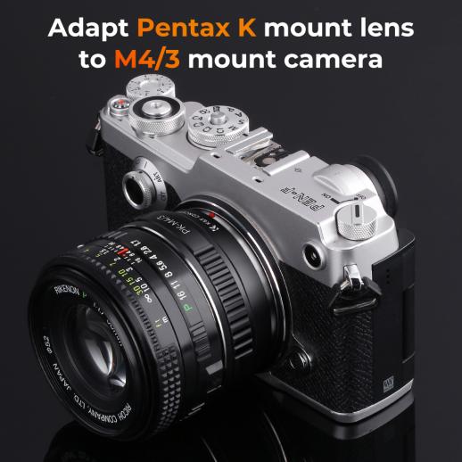 Pentax PK to Micro Four Thirds (M4/3) Mount Adapter K&F Concept